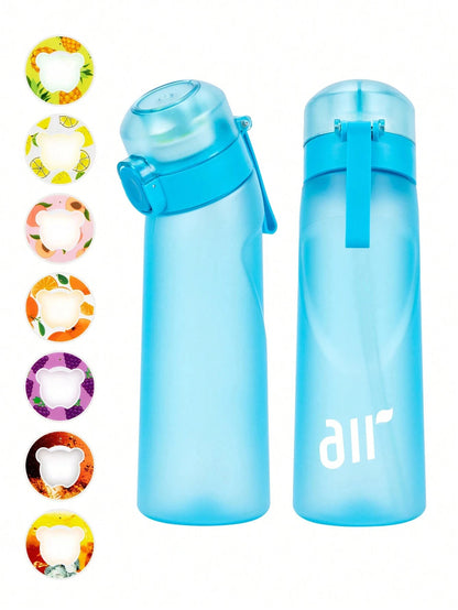 Bouteille d'eau à air avec dosette de saveur – Transparente, Portable, Anti-fuite