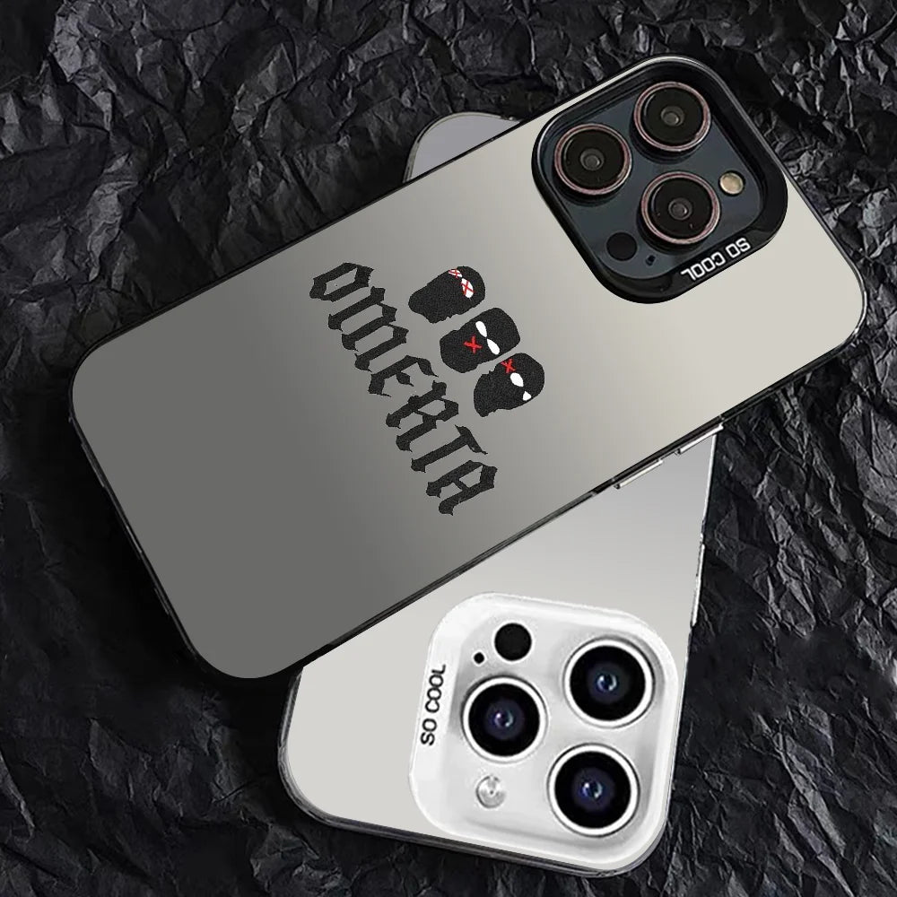 Coque de téléphone, couleur argent pour iPhone 16 15 14 13 12 11 Pro Max Plus