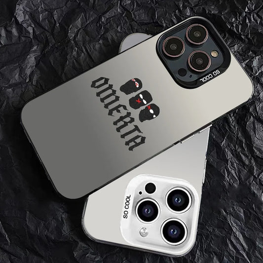 Coque de téléphone, couleur argent pour iPhone 16 15 14 13 12 11 Pro Max Plus