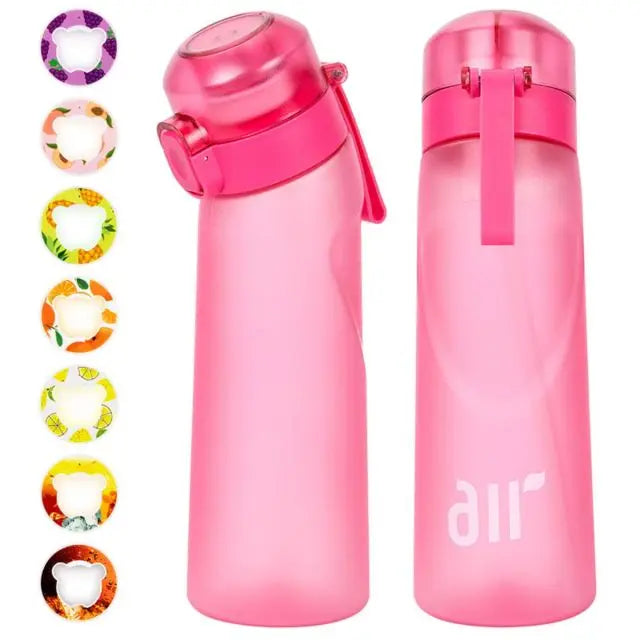 Bouteille d'eau à air avec dosette de saveur – Transparente, Portable, Anti-fuite