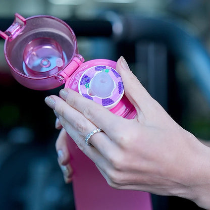 Bouteille d'eau à air avec dosette de saveur – Transparente, Portable, Anti-fuite