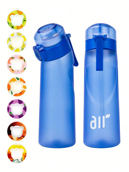 Bouteille d'eau à air avec dosette de saveur – Transparente, Portable, Anti-fuite