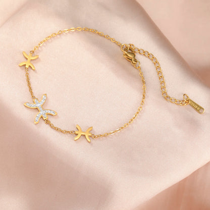 Bracelet Berbère Africain en Acier Inoxydable – Talisman en Zircon | Unisexe