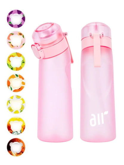 Bouteille d'eau à air avec dosette de saveur – Transparente, Portable, Anti-fuite