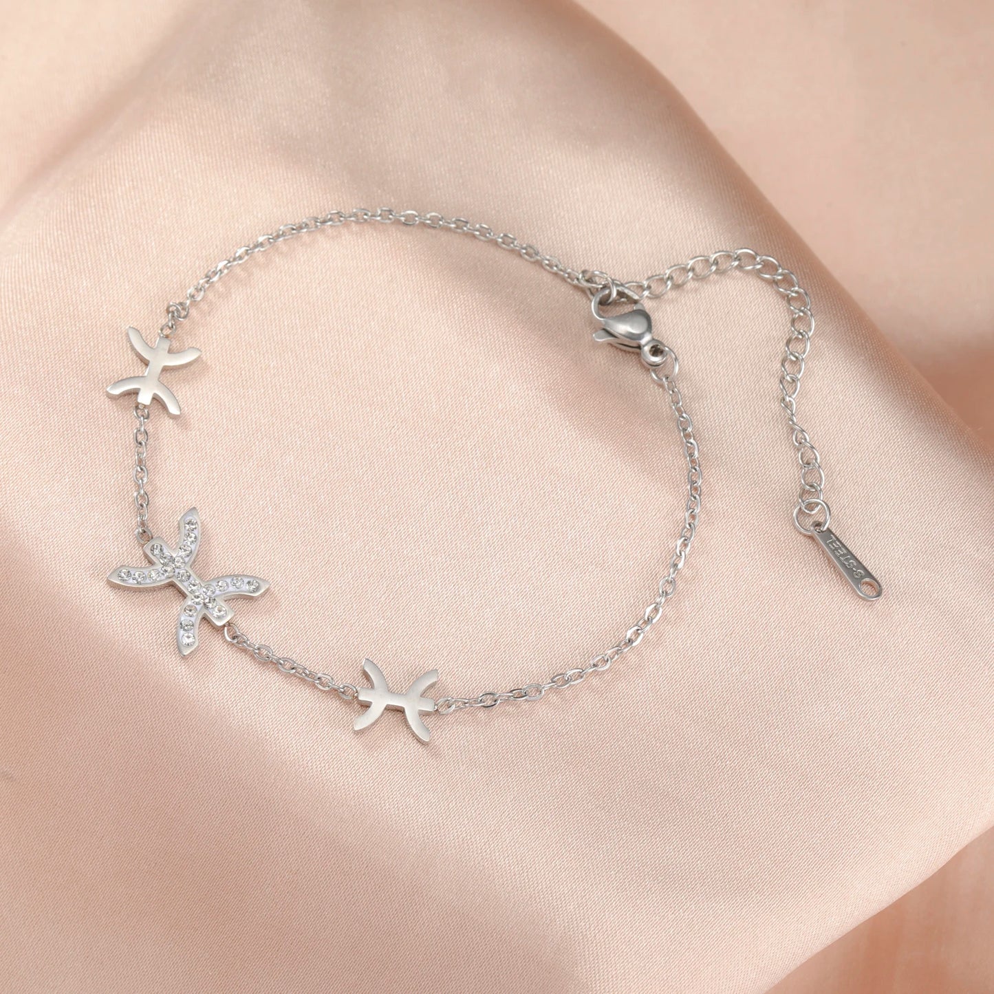 Bracelet Berbère Africain en Acier Inoxydable – Talisman en Zircon | Unisexe