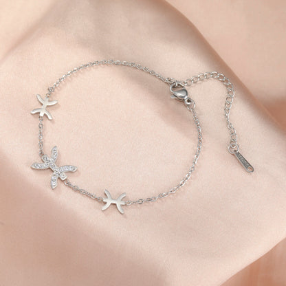 Bracelet Berbère Africain en Acier Inoxydable – Talisman en Zircon | Unisexe