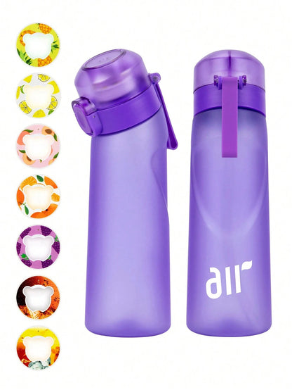 Bouteille d'eau à air avec dosette de saveur – Transparente, Portable, Anti-fuite