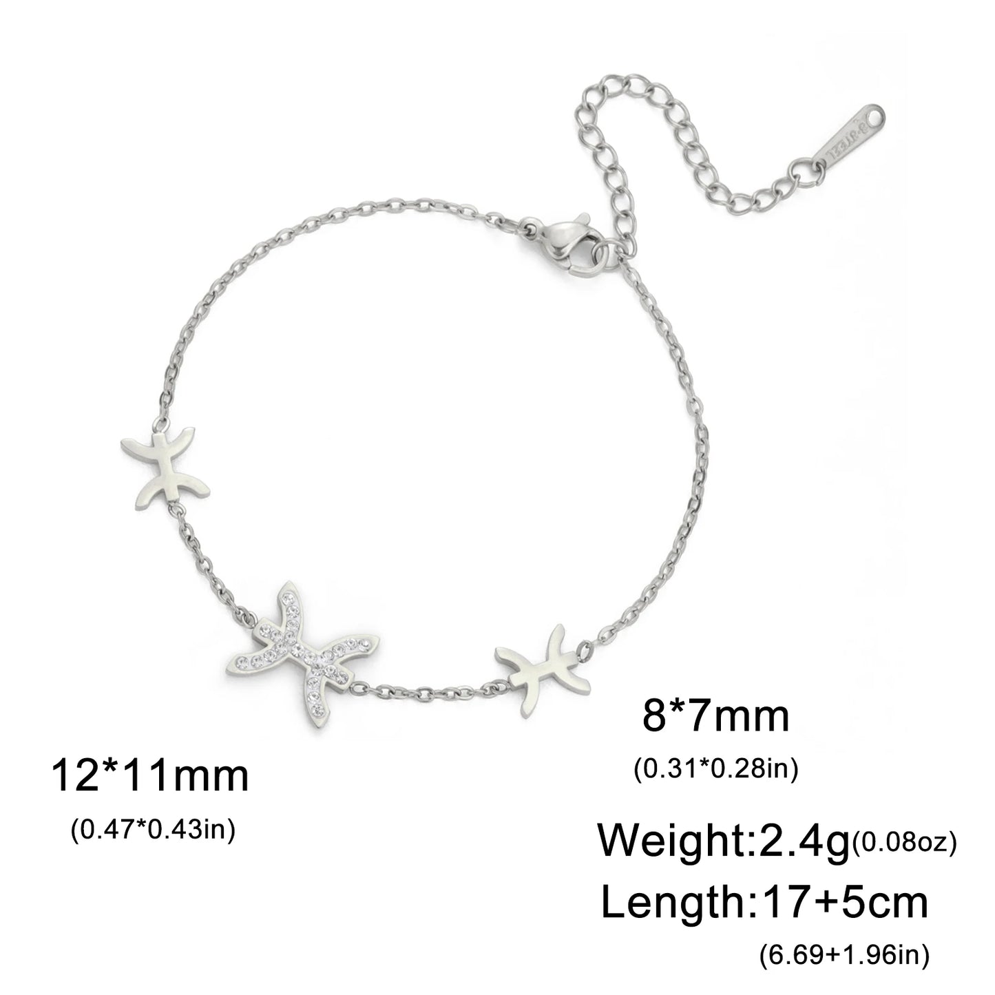 Bracelet Berbère Africain en Acier Inoxydable – Talisman en Zircon | Unisexe