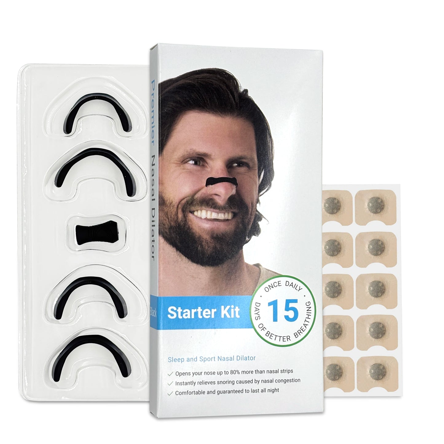 Kit de 15 Paires – Dilatateurs Nasaux Magnétiques pour le Sport | Amélioration de la Respiration & Apport en Oxygène