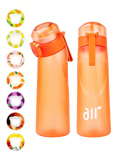 Bouteille d'eau à air avec dosette de saveur – Transparente, Portable, Anti-fuite